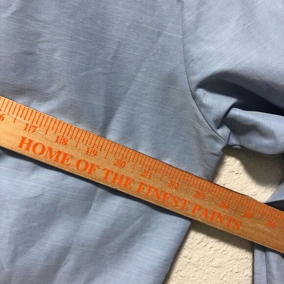 river island womens 14 top blue button up silver buttons large l pockets work tt - Picture 14 of 14